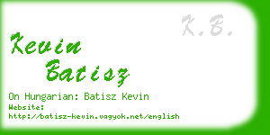 kevin batisz business card